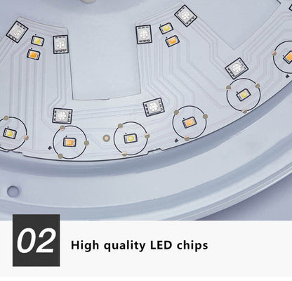 Smart Dimmable LED Remote Control Bluetooth Music Speaker Flush Mount Ceiling Light