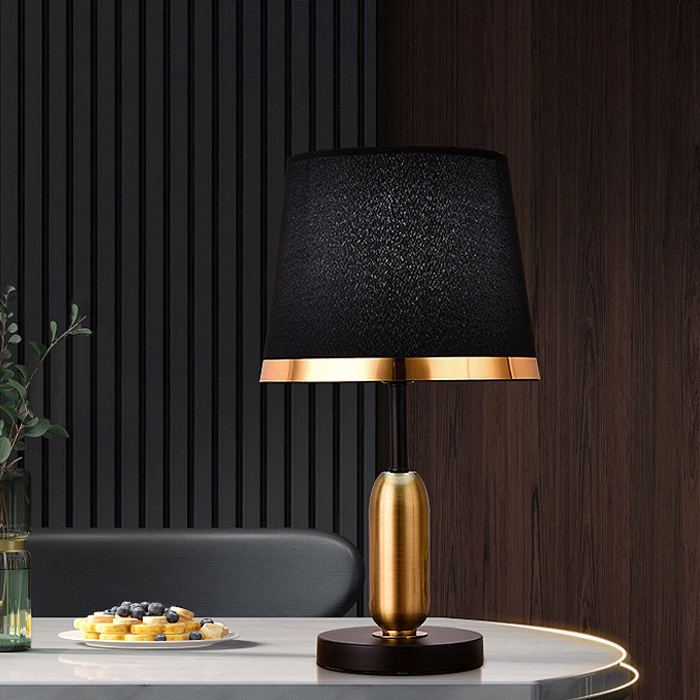 European Retro Fabric 1-Light Table Lamp