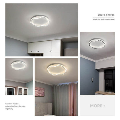 Modern Round Floral Lace LED Flush Mount Ceiling Light