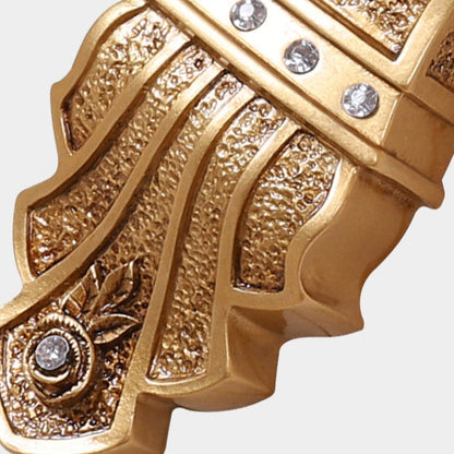 مصباح حائطي بتصميم أوروبي عتيق مصنوع من الراتنج المنحوت على الزجاج ومُضاء بضوء واحد 