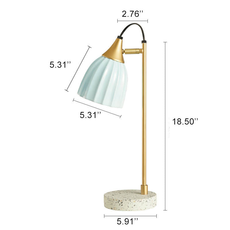 Nordic Ceramic Bell Shade 1-Light Table Lamp