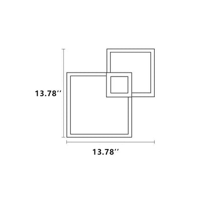 Minimalist Square Combination LED Iron Wall Sconce Lamp