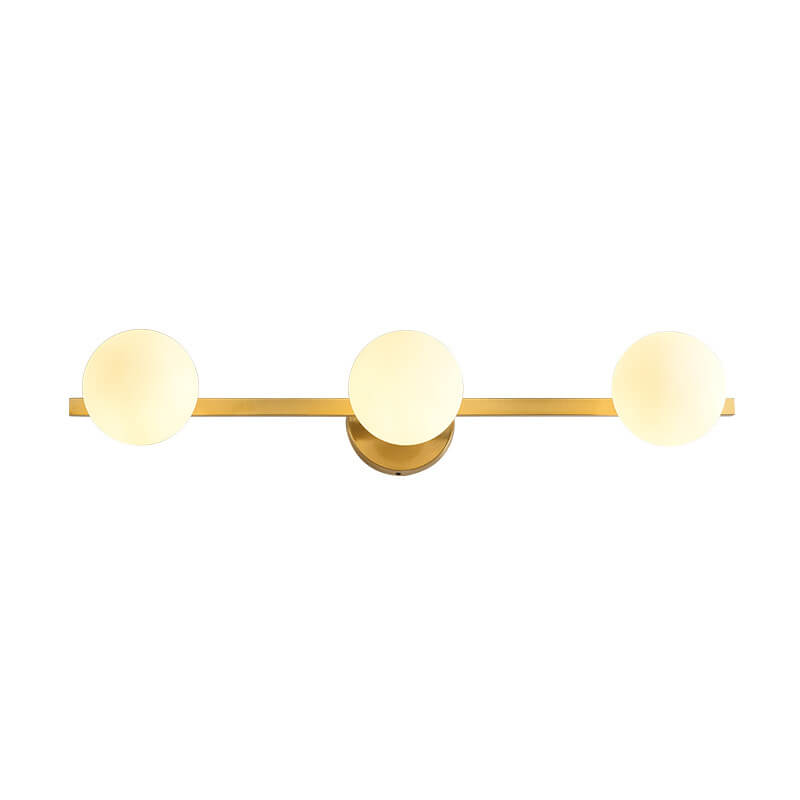 Modern Copper Glass Globe 3/4 Light Mirror Front Light