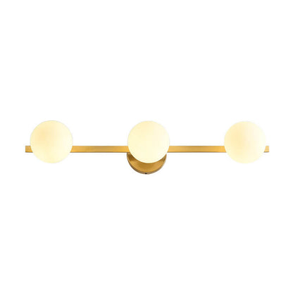 Modern Copper Glass Globe 3/4 Light Mirror Front Light