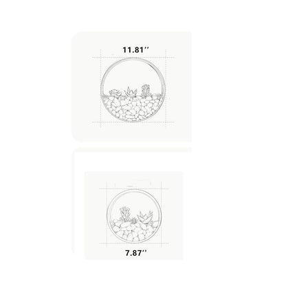 Modern Creative Round Plant 1-Light LED Wall Sconce Lamp