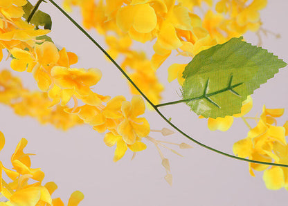 レトロな黄色の花のシミュレーション植物1灯ペンダントライト