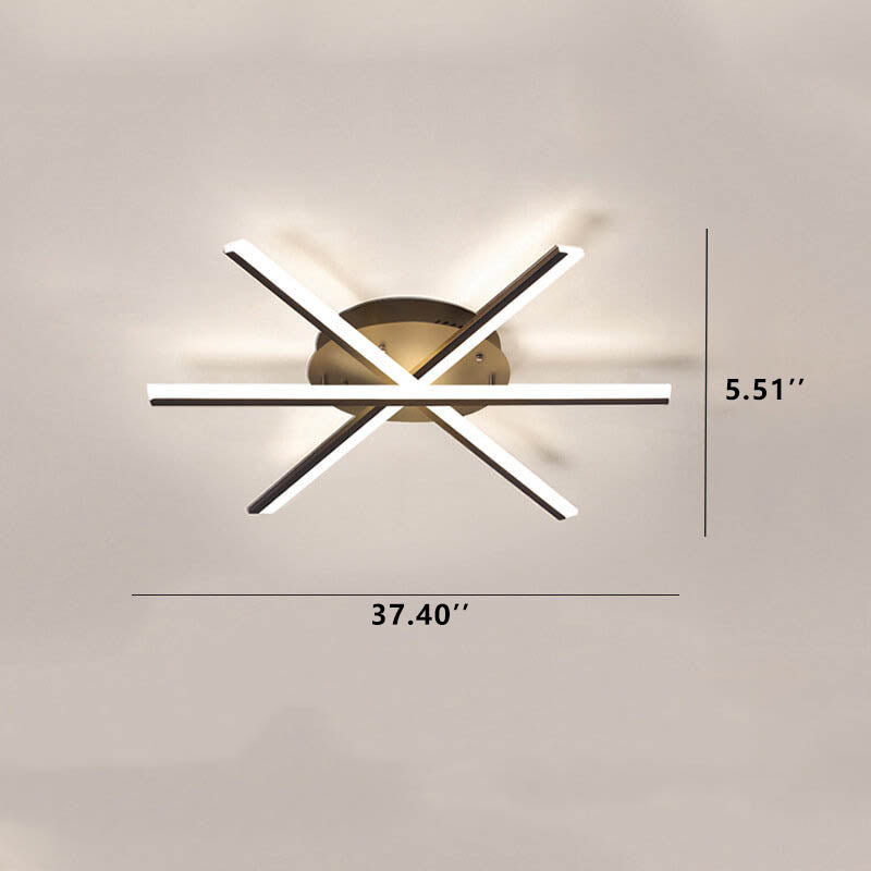 Nordic Creative Line 1灯 LED セミフラッシュマウントシーリングライト