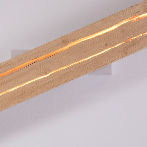 Modern Creative Crackle Wood Rectangular LED Wall Sconce Lamp