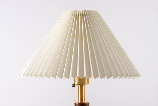 Retro Pleated Pull Cord Switch 1-Light Table Lamp