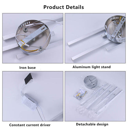 Minimalist Parallel Line LED Semi-Flush Mount Ceiling Light