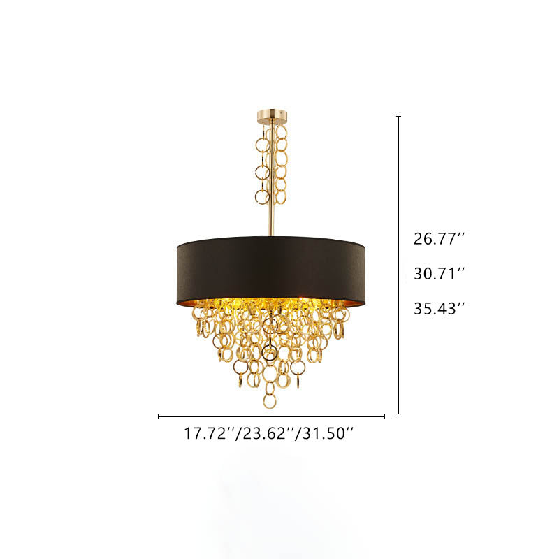 Modern Luxury Fabric Ring Tassel  3/4/5 Light Chandelier