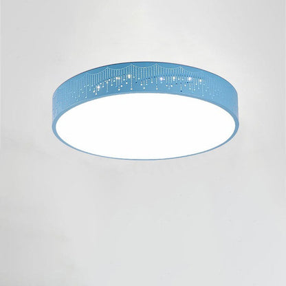 Modern Creative Meteor Round Children's Iron Acrylic LED Flush Mount Light