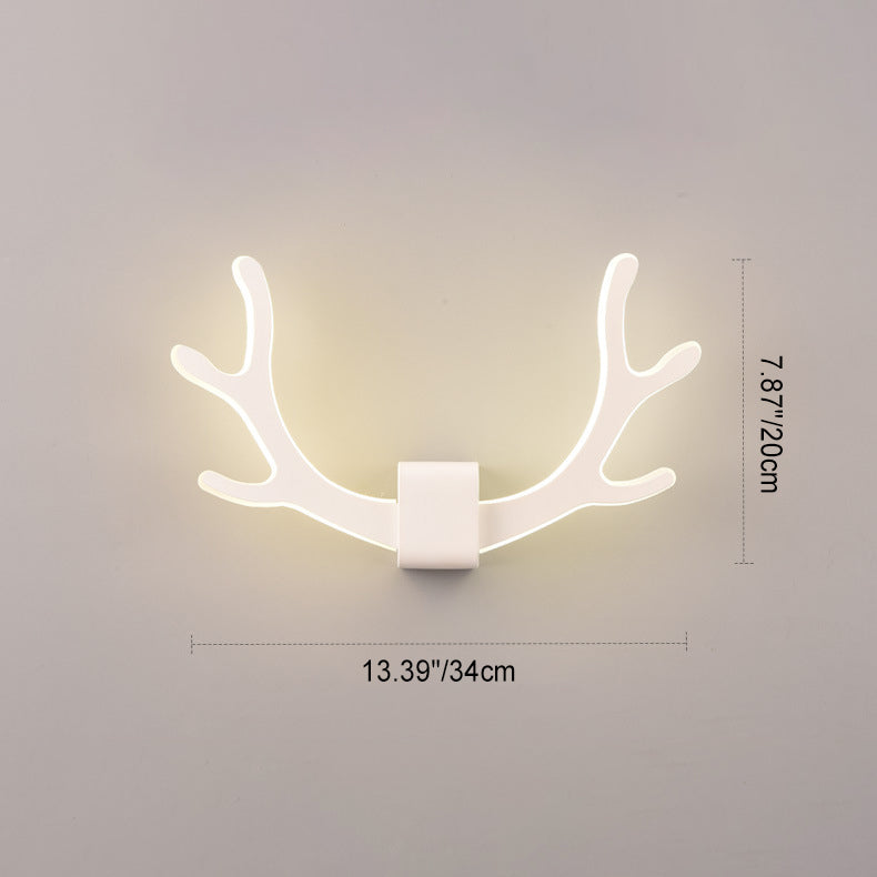 مصباح حائط LED بتصميم عصري من الأكريليك بتصميم إبداعي على شكل قرن الغزال 