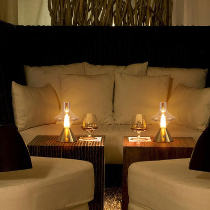 Nordic Retro High Boron Glass USB Charging LED Night Light Table Lamp