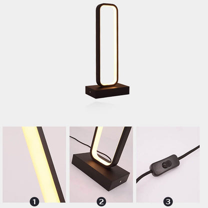 Modern Minimalist Ring Aluminum Silicone LED Table Lamp