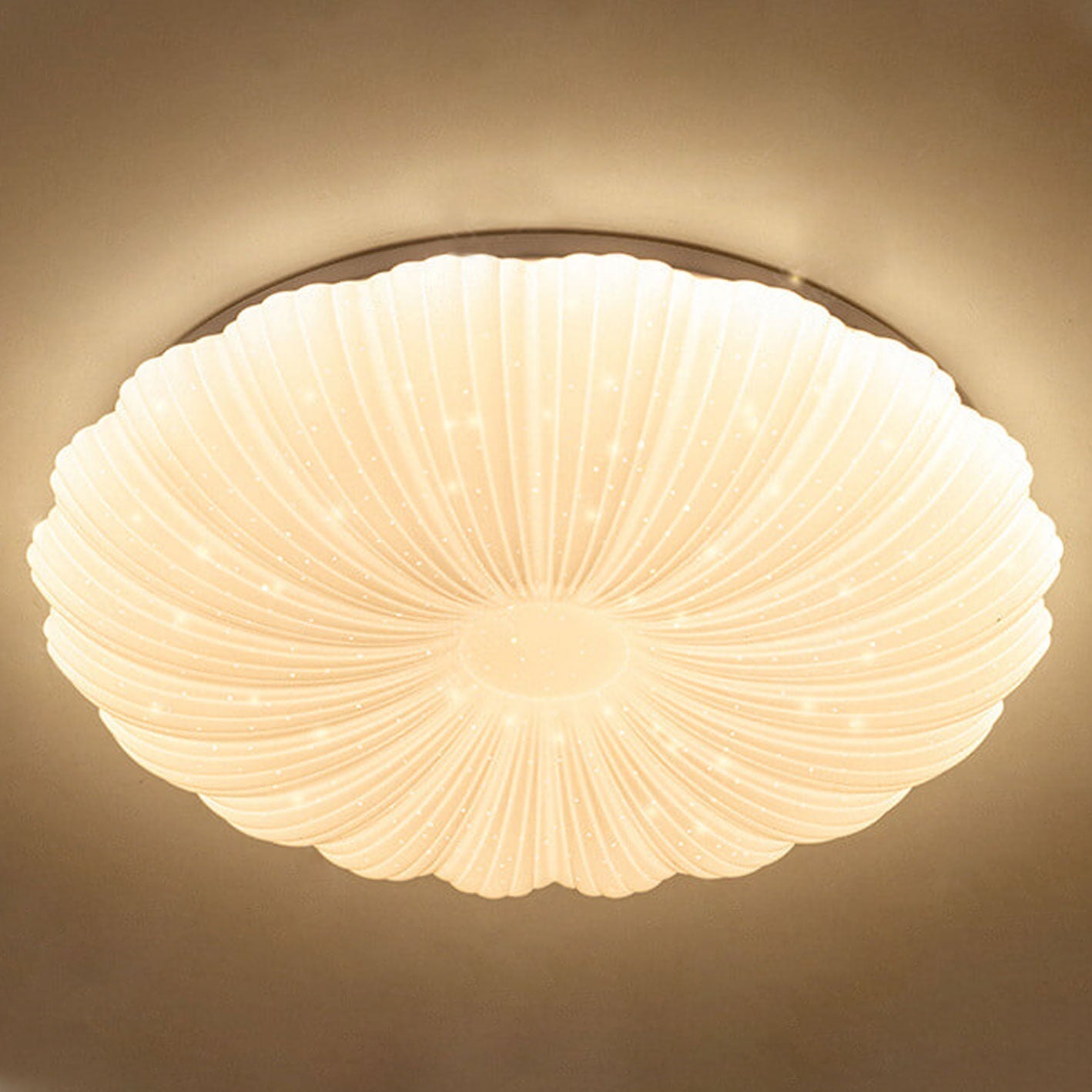 Modern Minimalist Shell Acrylic Round LED Flush Mount Ceiling Light