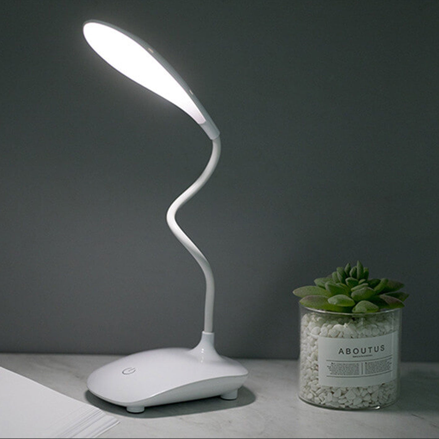 Simple Creative Twistable Touch Folding Eye Protection LED Desk Lamp