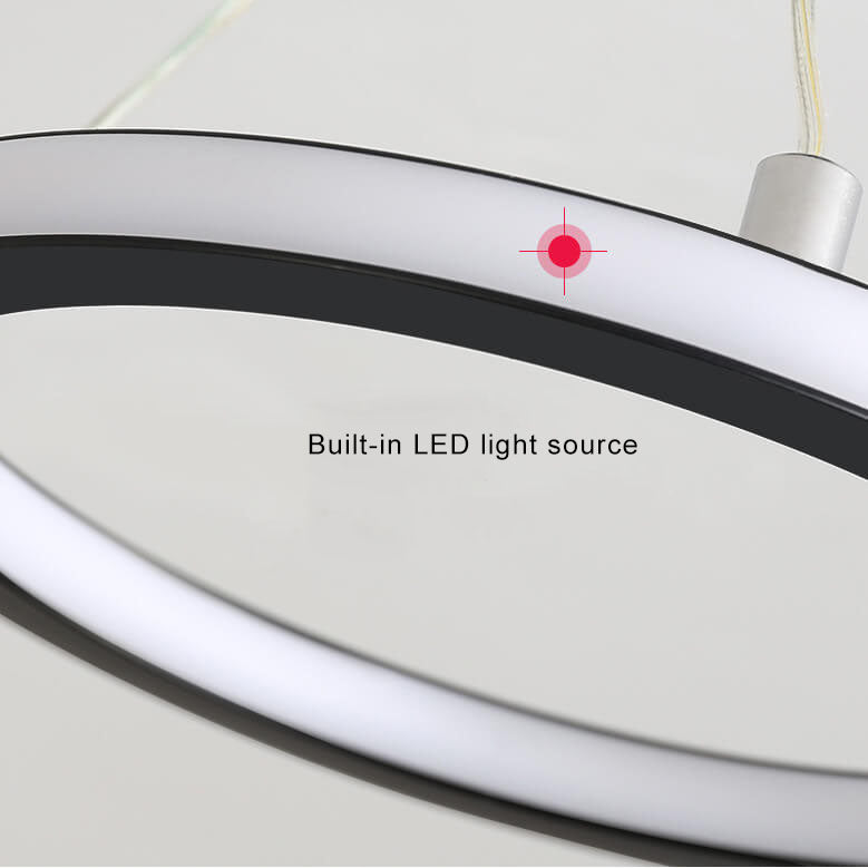 مصباح LED دائري حديث وبسيط مزود بمصباح واحد 