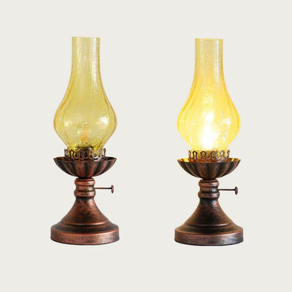 Vintage Antique Kerosene Oil Lamp 1-Light Table Lamp