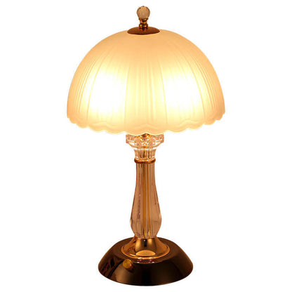 Modern European Textured Glass Dome Shade 2-Light Table Lamp