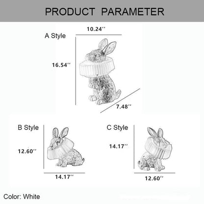 Modern Creative Resin Rabbit LED 1-Light Table Lamp