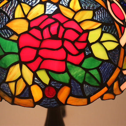 Tiffany European Blooming Flower 1-Light Table Lamp