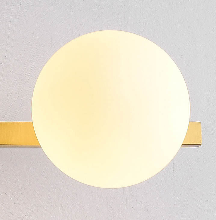 Modern Copper Glass Globe 3/4 Light Mirror Front Light