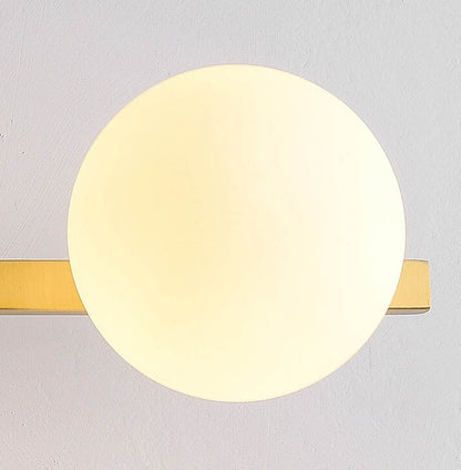 Modern Copper Glass Globe 3/4 Light Mirror Front Light
