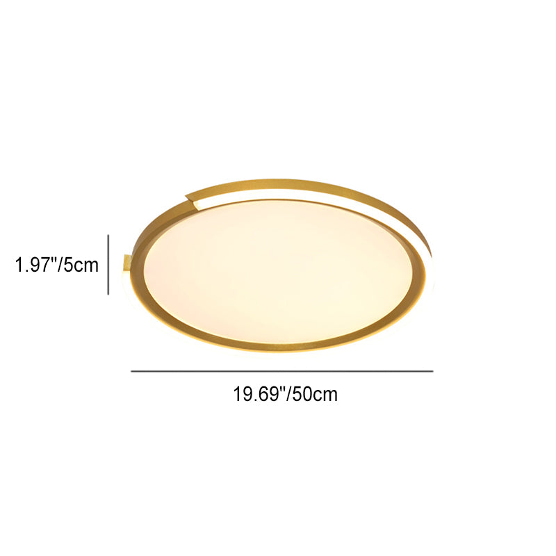 Modern Minimalist Disc Iron Acrylic Aluminum LED Flush Mount Ceiling Light