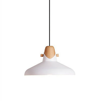 Nordic Minimalist Macaron Solid Color Ironwood 1-Light Pendant Light