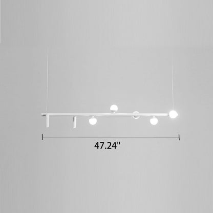 Minimalist  Island Light Linear 6/7 Light Acrylic Iron LED Chandelier