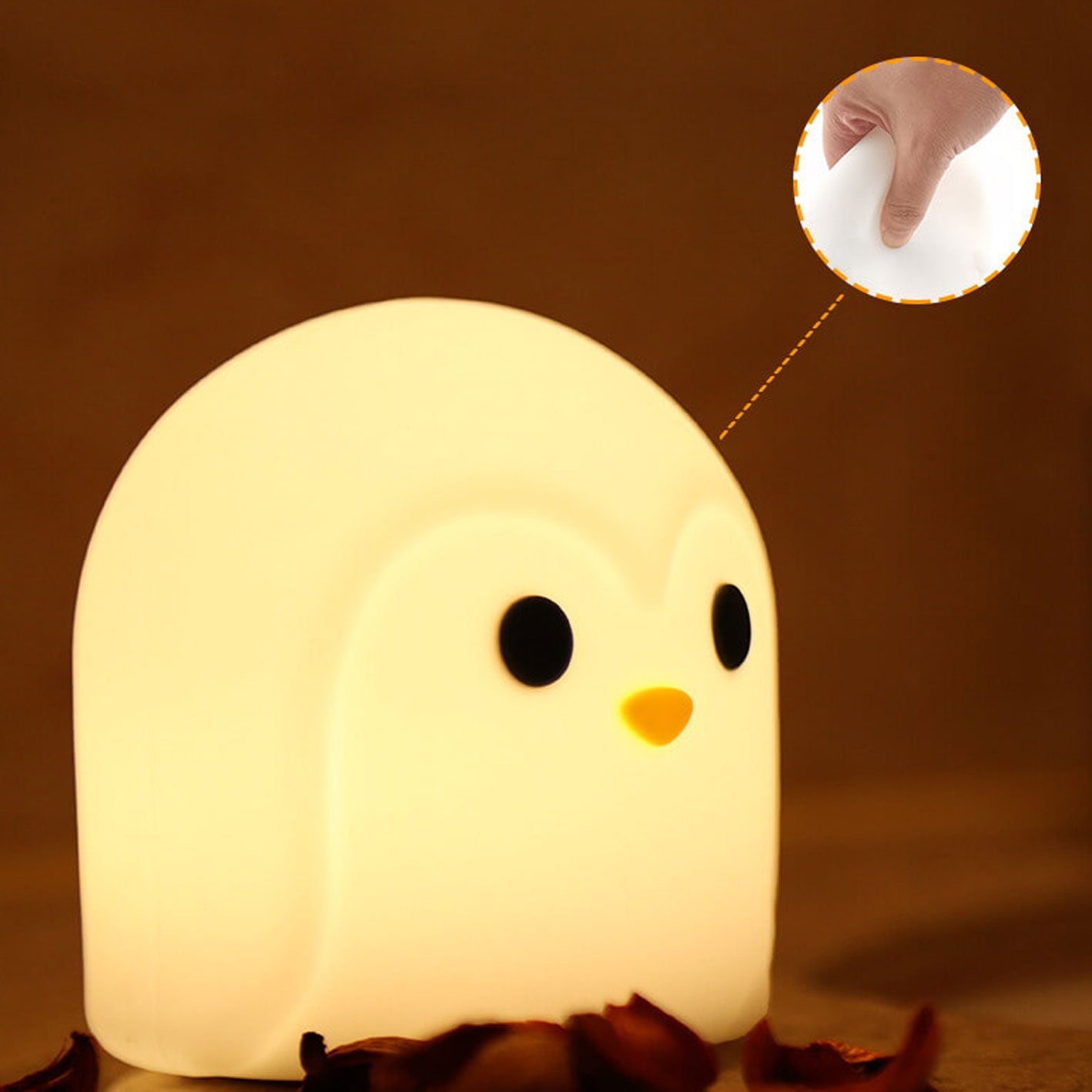 Creative Colorful Penguin Shape Silicone LED Table Lamp