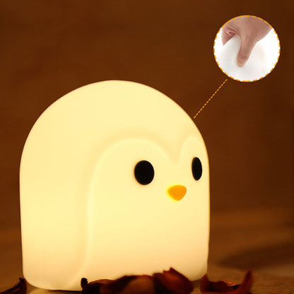 Creative Colorful Penguin Shape Silicone LED Table Lamp