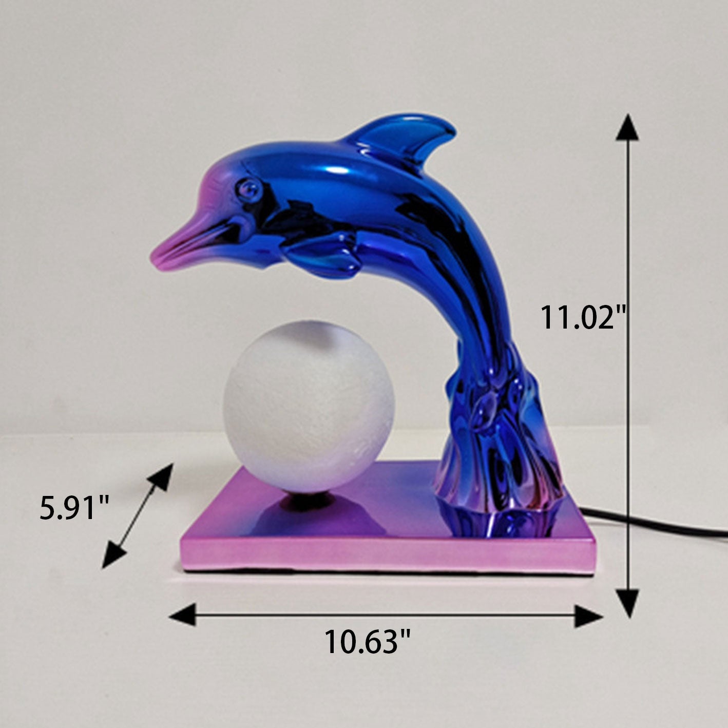 Nordic Creative Dolphin Ball Shade 1-Light Table Lamp
