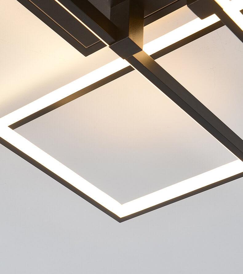 Modern Creative Splicing Rectangular Aluminum LED Flush Mount Ceiling Light