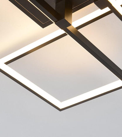 Modern Creative Splicing Rectangular Aluminum LED Flush Mount Ceiling Light
