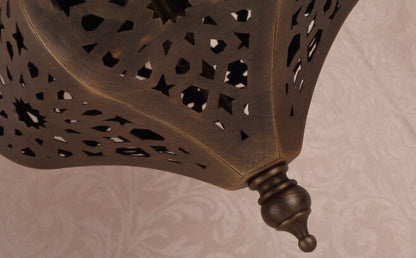 Retro Hollowed Column Copper Moroccan 1-Light Wall Sconce Lamp