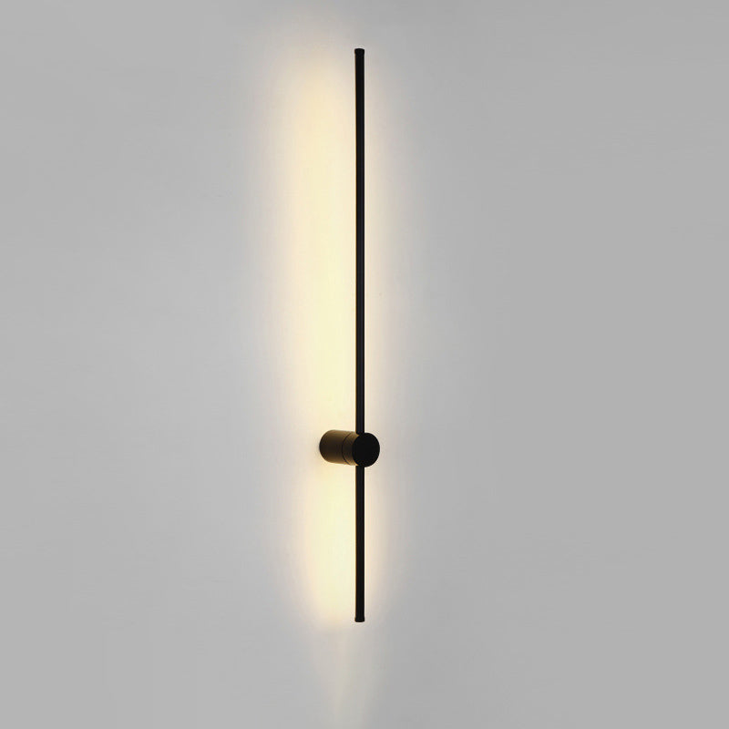مصباح حائط LED طويل من الألومنيوم والحديد والسيليكون بتصميم عصري بسيط لغرفة النوم 