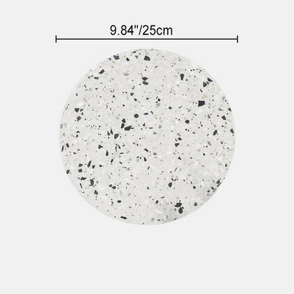 European Modern Round Textured Marble LED Wall Sconce Lamp
