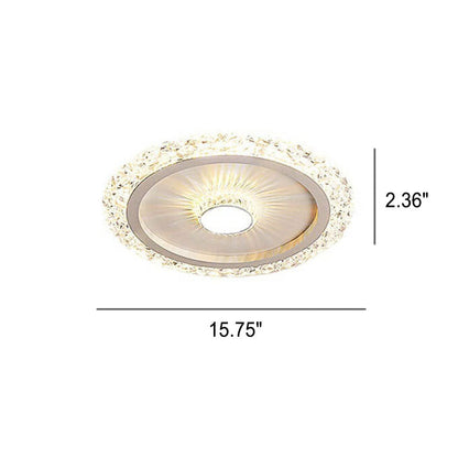 Modern Light Luxury Round Acrylic Iron Aluminum LED Flush Mount Lighting