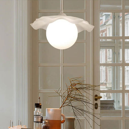 Nordic Simple Flower Shape Acrylic 1-Light Pendant Light