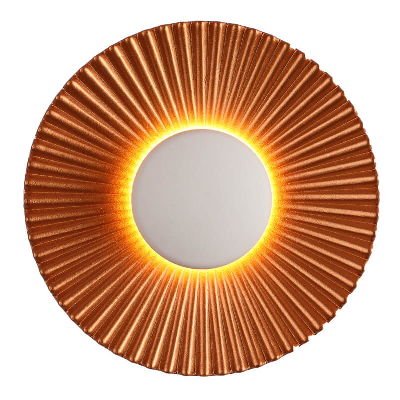 مصباح حائط LED حديث من الألومنيوم بتصميم صدفي دائري مع إضاءة واحدة 