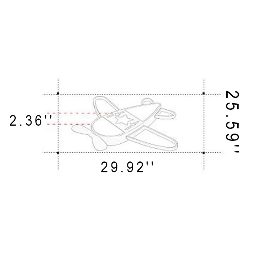 Modern Art Deco Kids PC Creative Childlike Airplane Shape LED Flush Mount Light