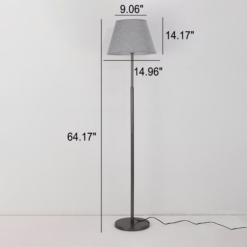 Nordic Simplicity Drum Cone Shade Linear 1-Light Standing Floor Lamp