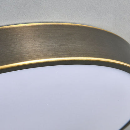 Modern Round Bamboo Pattern LED Flush Mount Ceiling Light