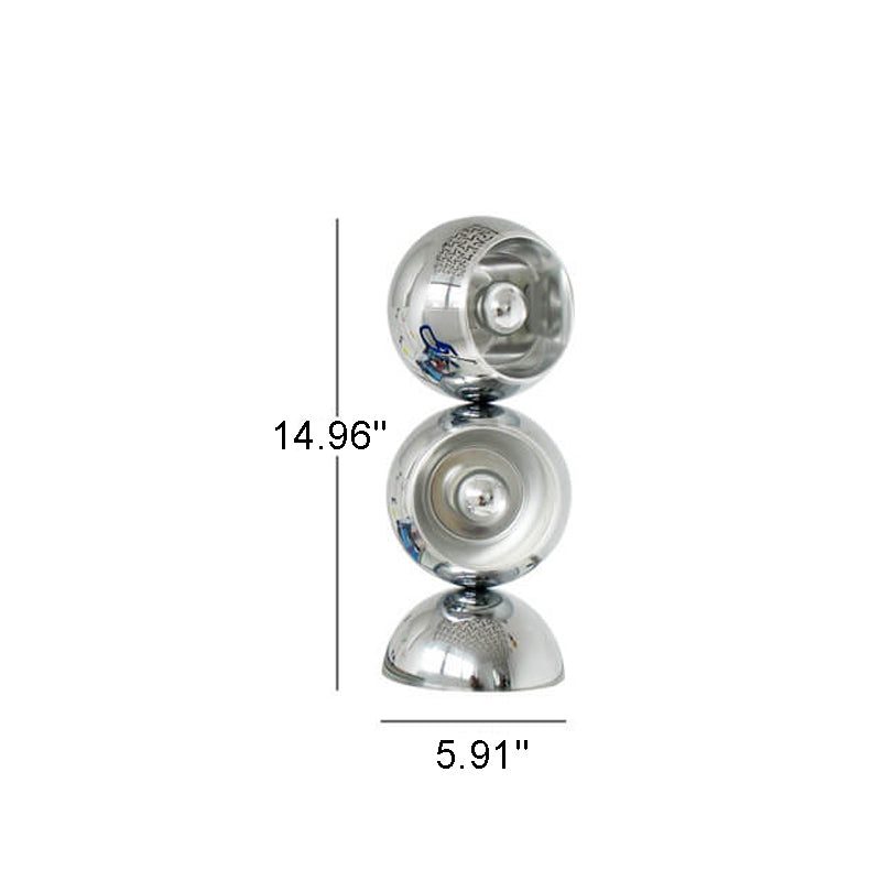 Nordic Minimalist Chrome Metal Orb 1/2/3 Light Table Lamp