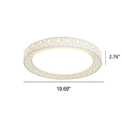 Modern Creative Round Bird's Nest Iron LED Flush Mount Ceiling Light