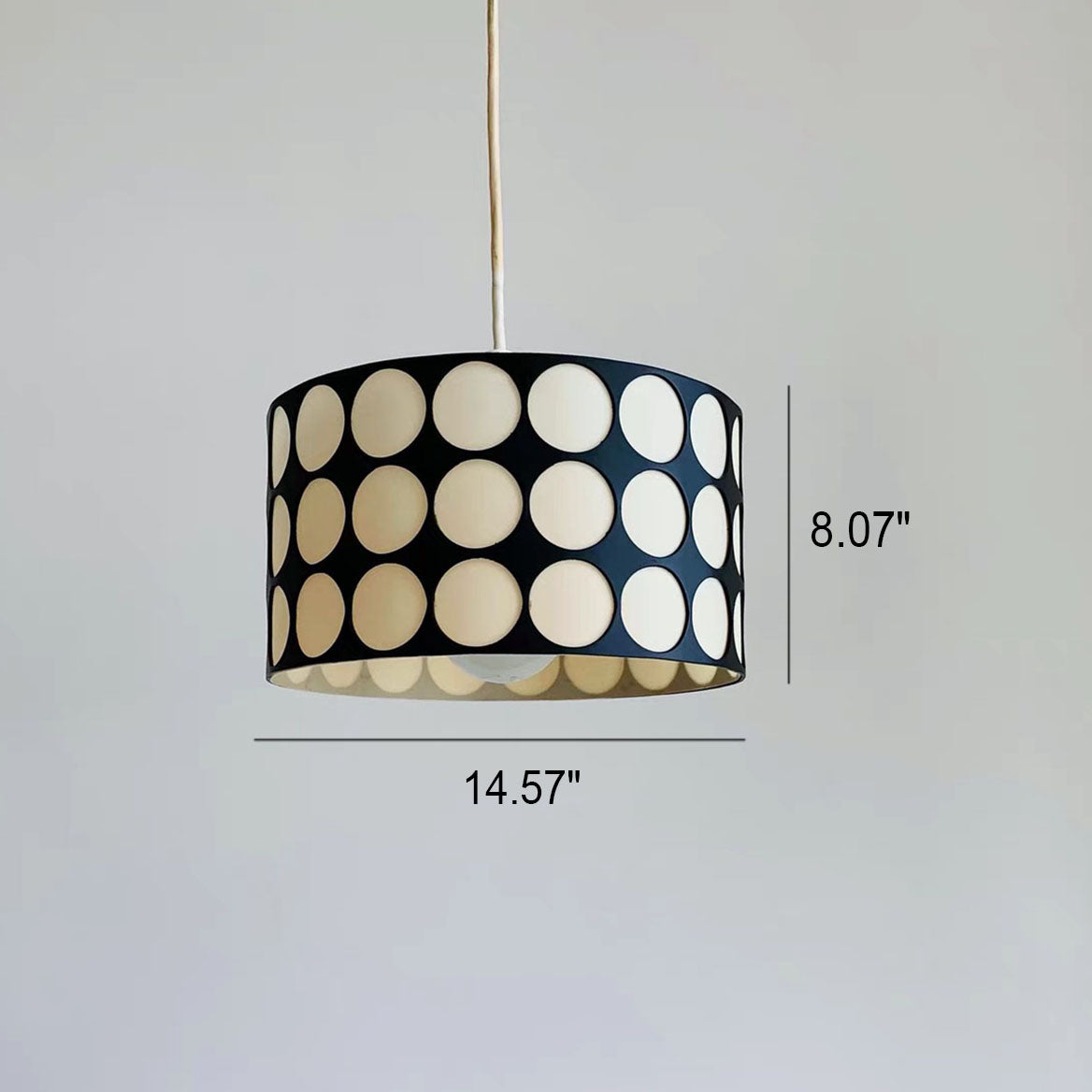 European Vintage Minimalist Iron Leather 1-Light Pendant Light