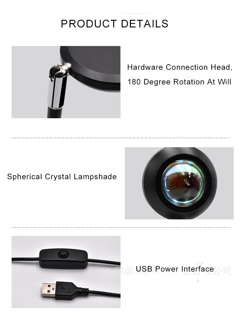 Sunset Lamp APP Control Sunset Projection Lamp 16 RGB 180 Degree Rotation Floor Lamps