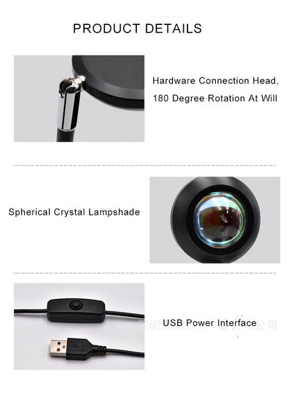 Sunset Lamp APP Control Sunset Projection Lamp 16 RGB 180 Degree Rotation Floor Lamps